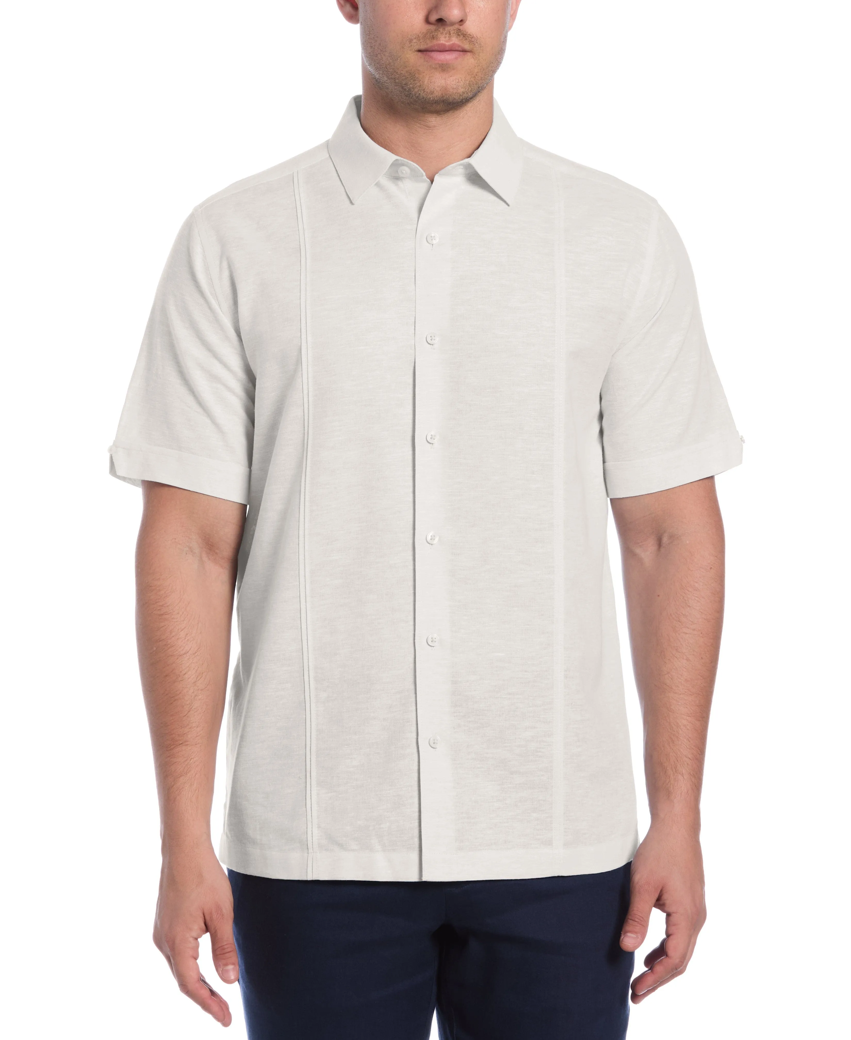 Linen Blend Panel Shirt