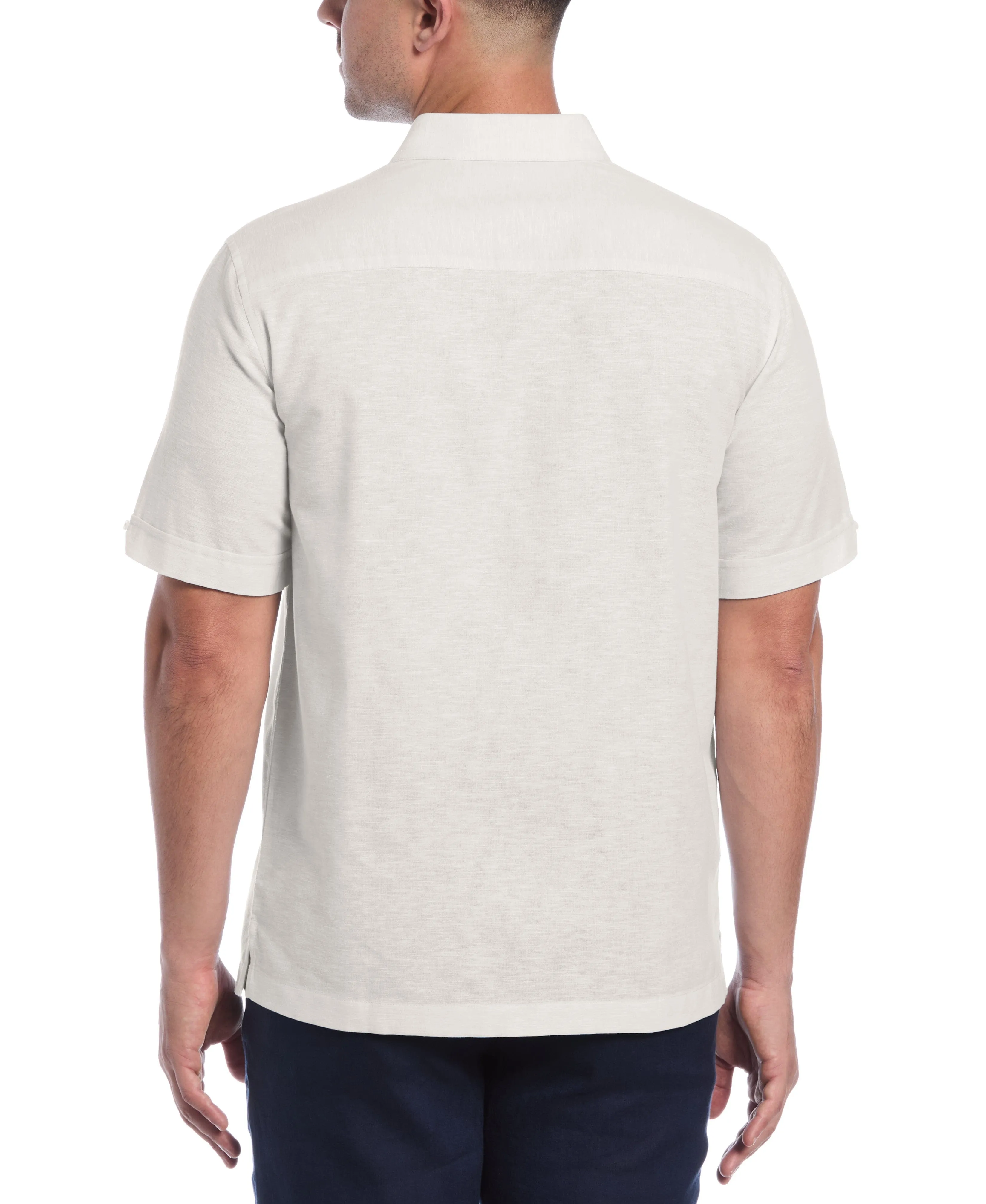 Linen Blend Panel Shirt
