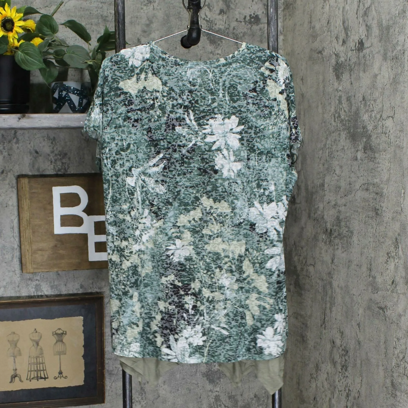 LOGO by Lori Goldstein Printed Burnout Top & Tank Top Set