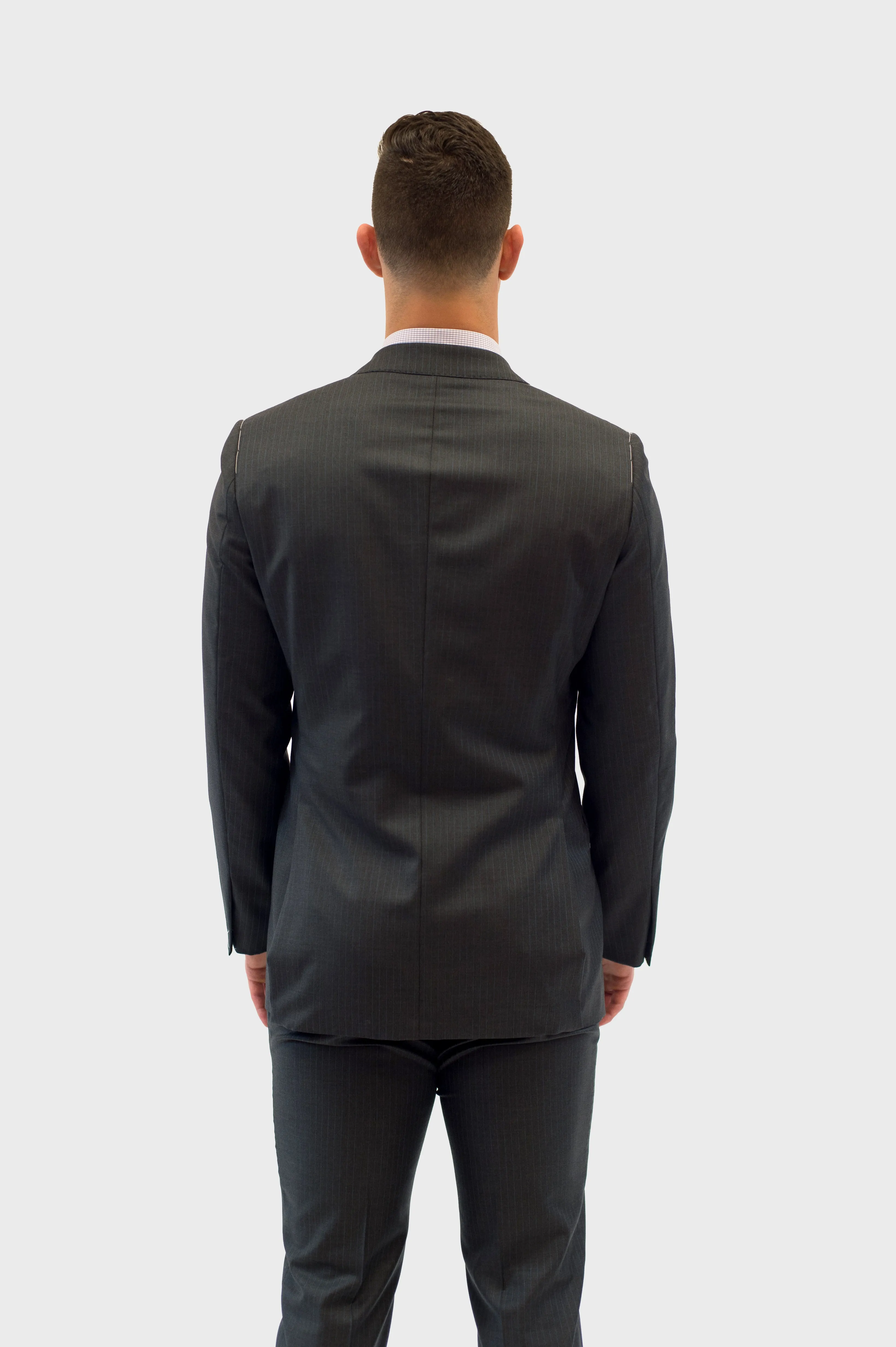 Loro Piana Grey Pinstripe Suit