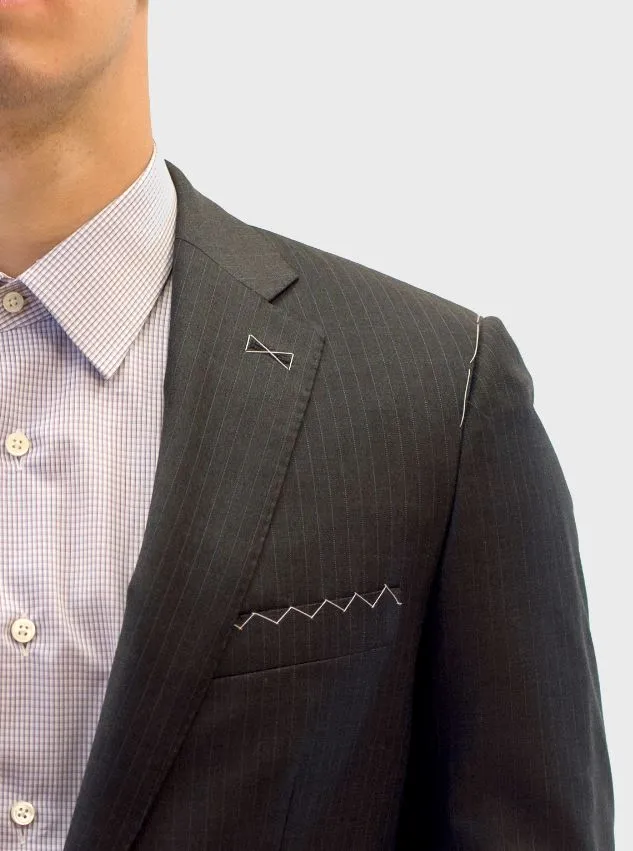 Loro Piana Grey Pinstripe Suit