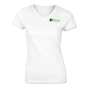 Lucky Snook - Ladies Short Sleeve, Cotton Blend, V-neck Shirt