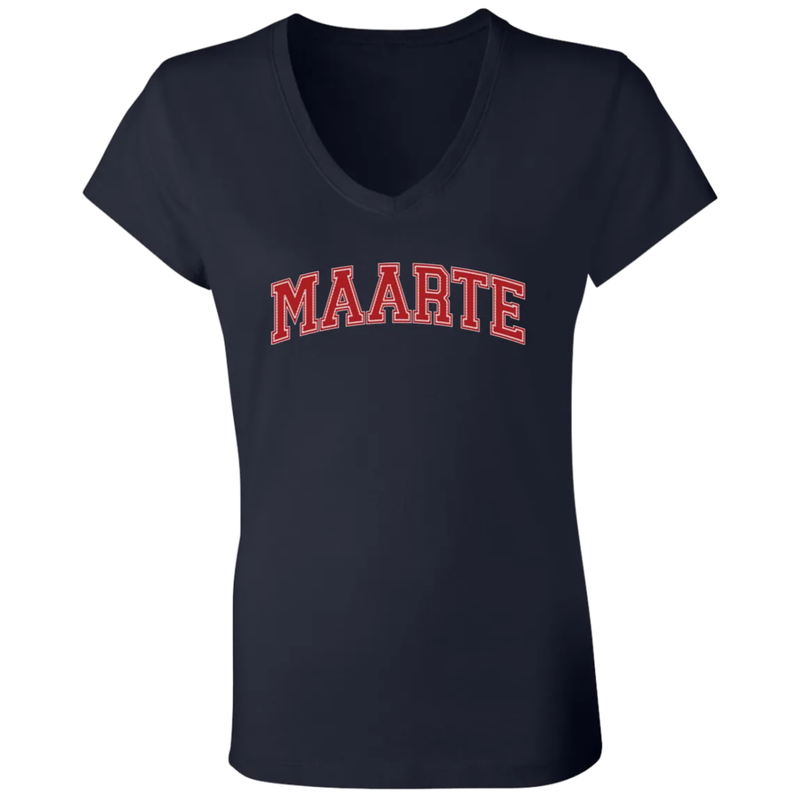 Maarte University Ladies Jersey V-Neck T-Shirt