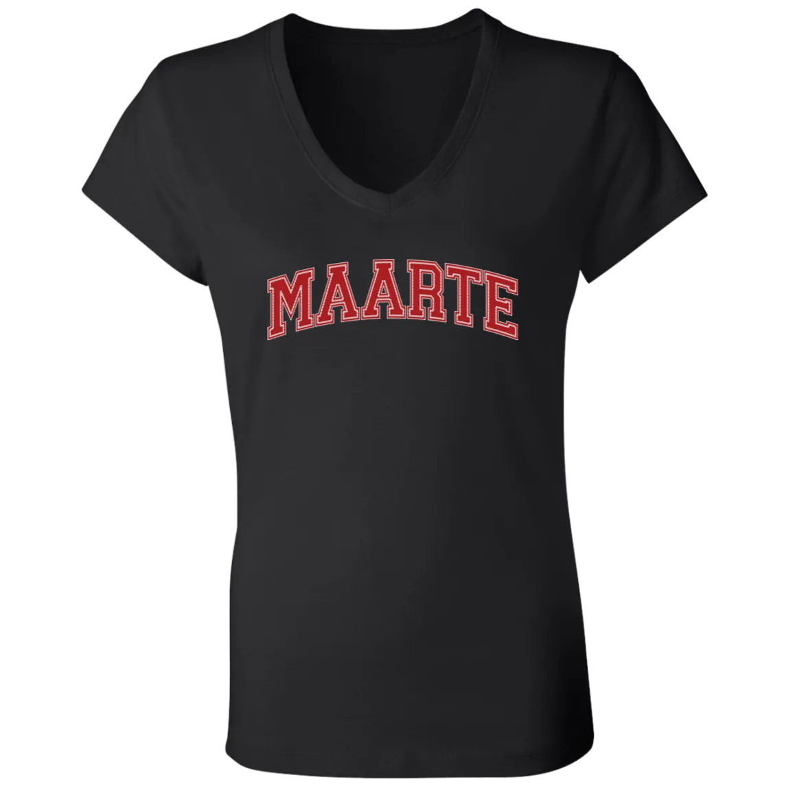 Maarte University Ladies Jersey V-Neck T-Shirt