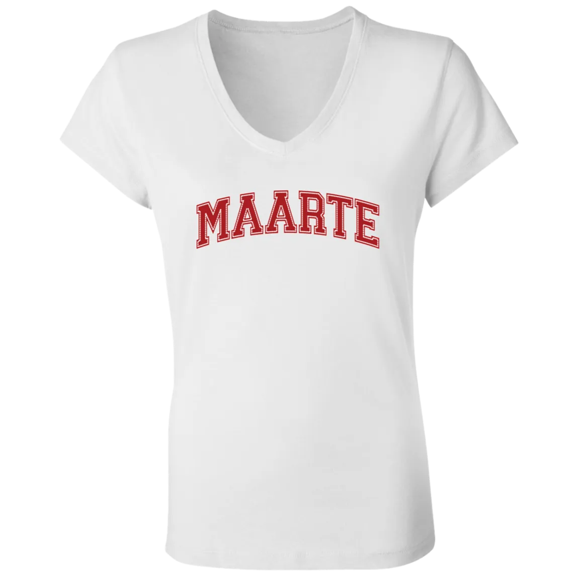 Maarte University Ladies Jersey V-Neck T-Shirt
