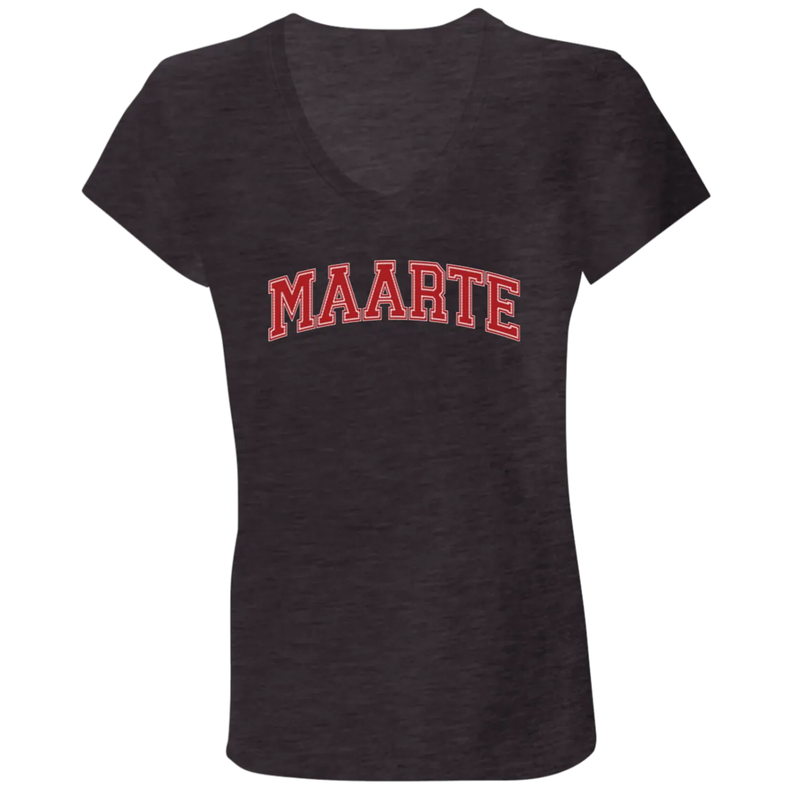 Maarte University Ladies Jersey V-Neck T-Shirt