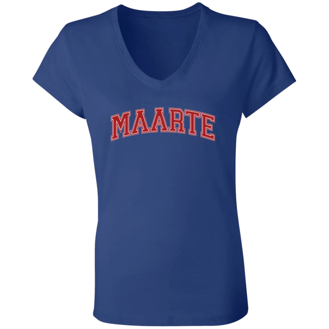 Maarte University Ladies Jersey V-Neck T-Shirt