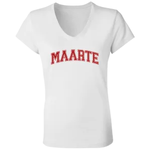 Maarte University Ladies Jersey V-Neck T-Shirt