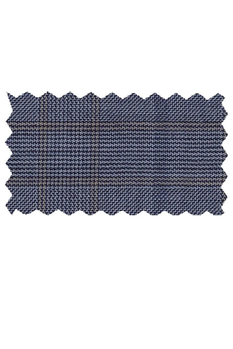 Mantoni Light Blue Plaid Suit (2-Piece Set)