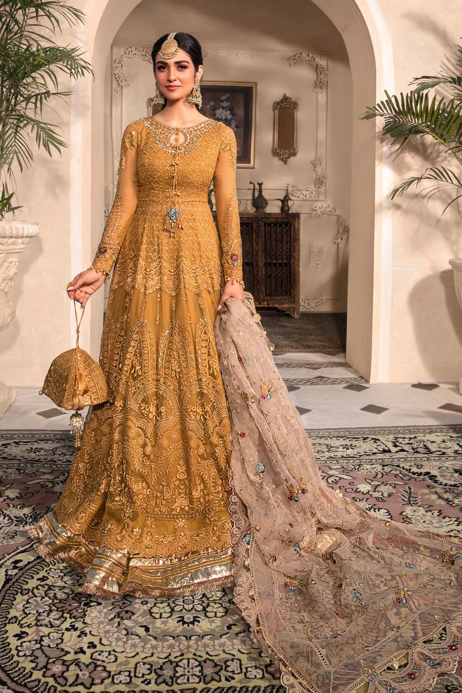 Maria B Wedding 2023 Heritage Collection | Mustard BD-2606