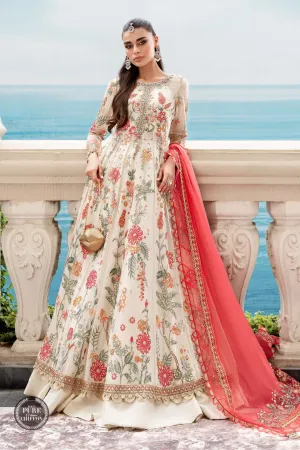 Maria.B | Embroidered Chiffon Collection '23 | MPC-23-106 Cloud white floral