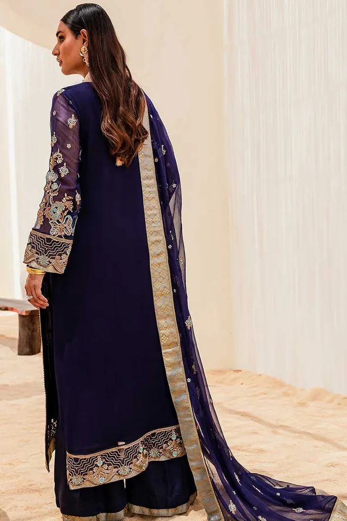 MARYUM & MARIA | Sejal - Luxury Chiffon Collection | OCEAN CAVERN  (QS23-505)