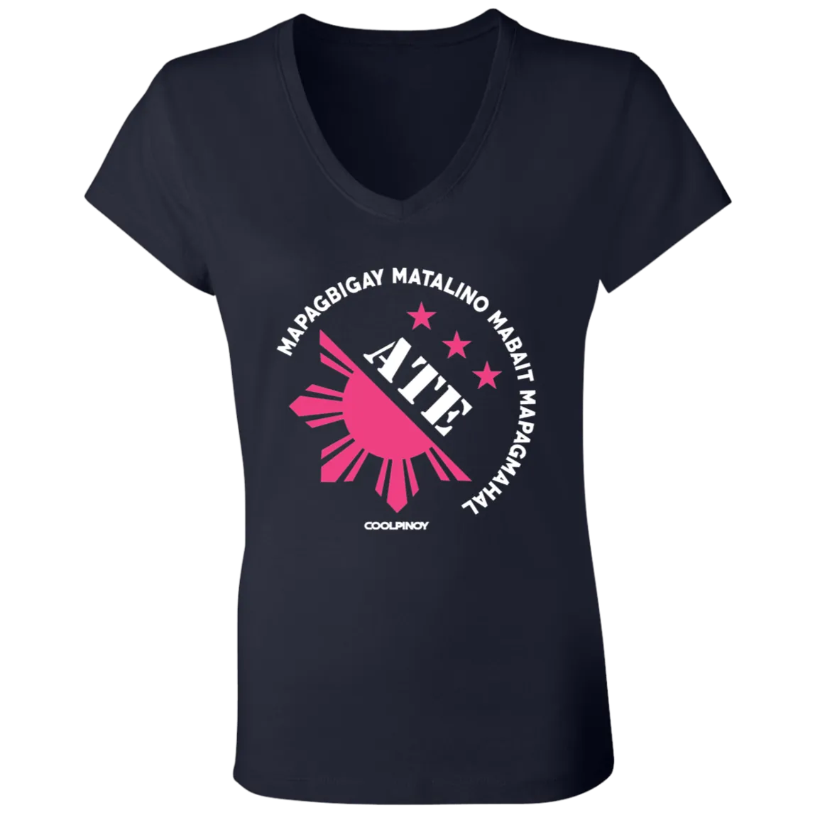 Matalino Mapagmahal Ate Ladies Jersey V-Neck T-Shirt