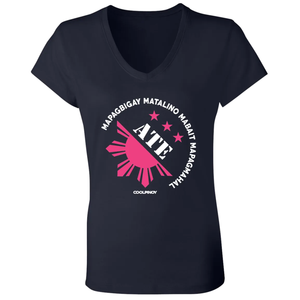 Matalino Mapagmahal Ate Ladies Jersey V-Neck T-Shirt