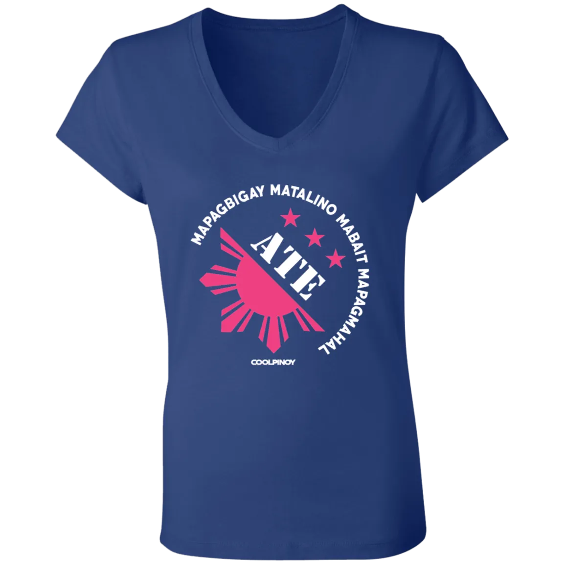Matalino Mapagmahal Ate Ladies Jersey V-Neck T-Shirt