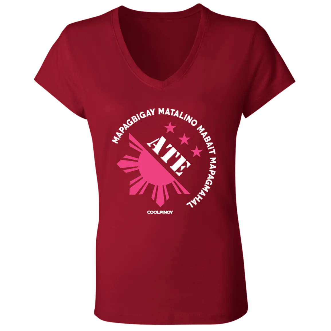 Matalino Mapagmahal Ate Ladies Jersey V-Neck T-Shirt