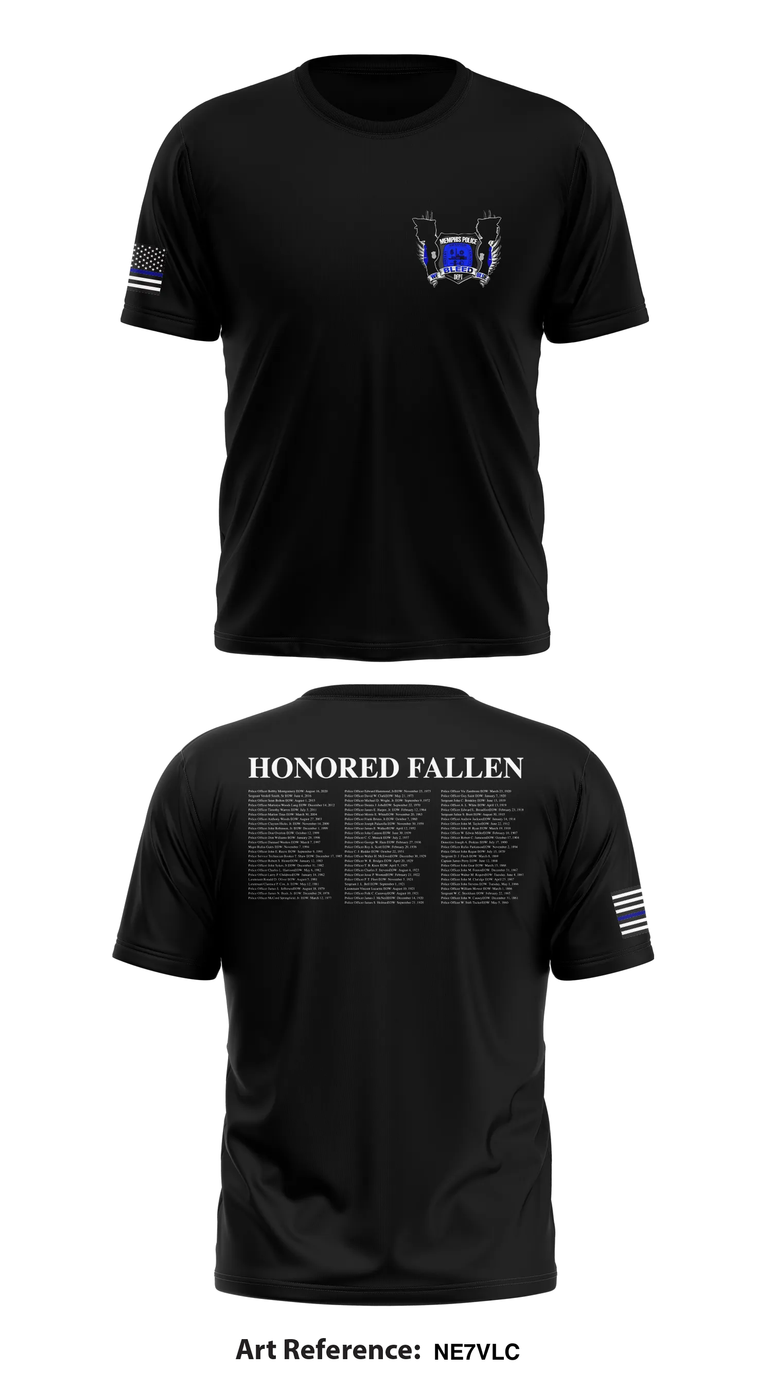 Memphis Police  Store 1 Core Men's SS Performance Tee - nE7VLc