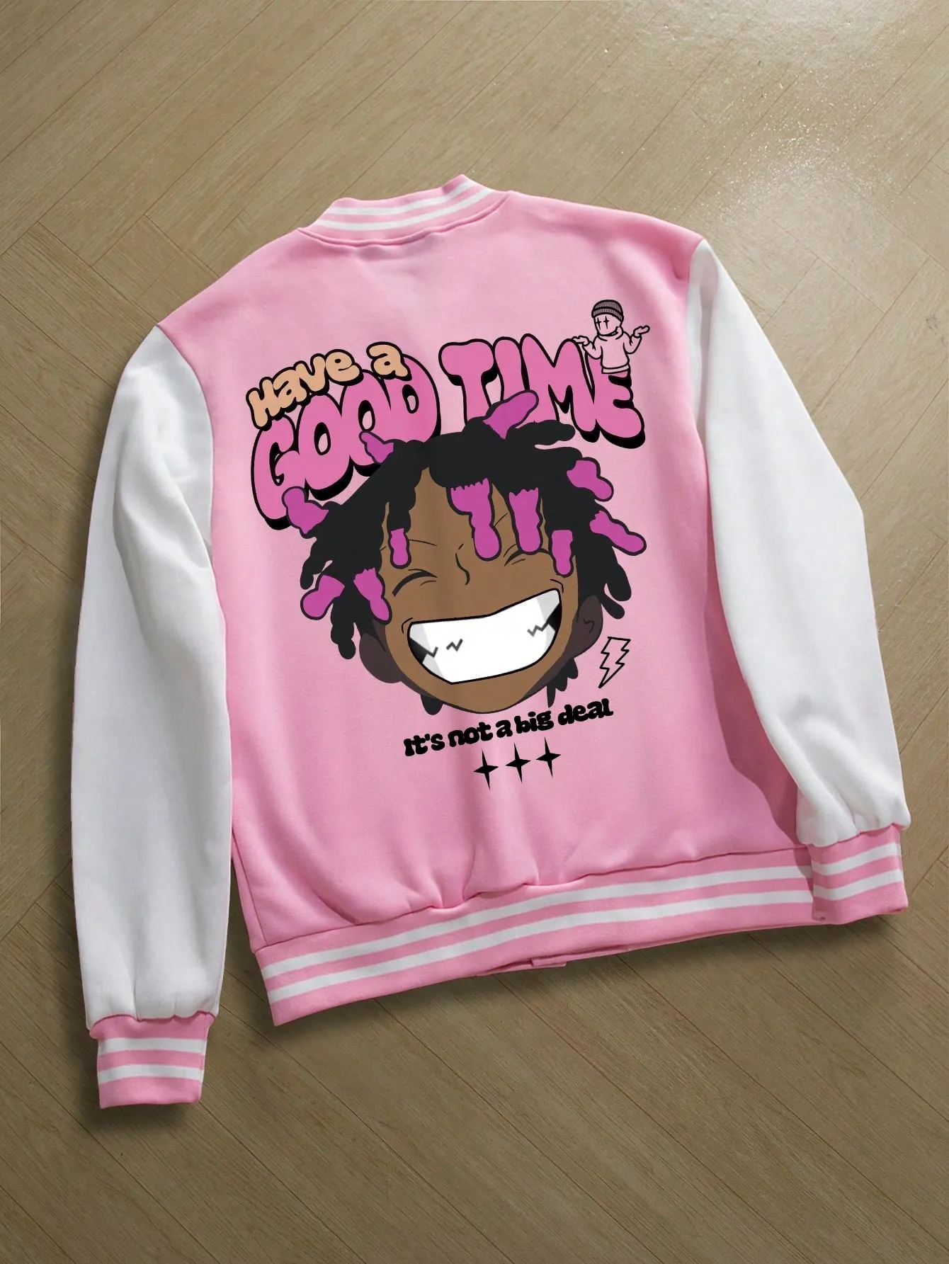 Men Street Fashion Hip-Hop Baseball Jacket ,Back To School Going Out Graphic Baseball Long Sleeve Color Block Jacket, For Friends, Husband, Boyfriend Gifts