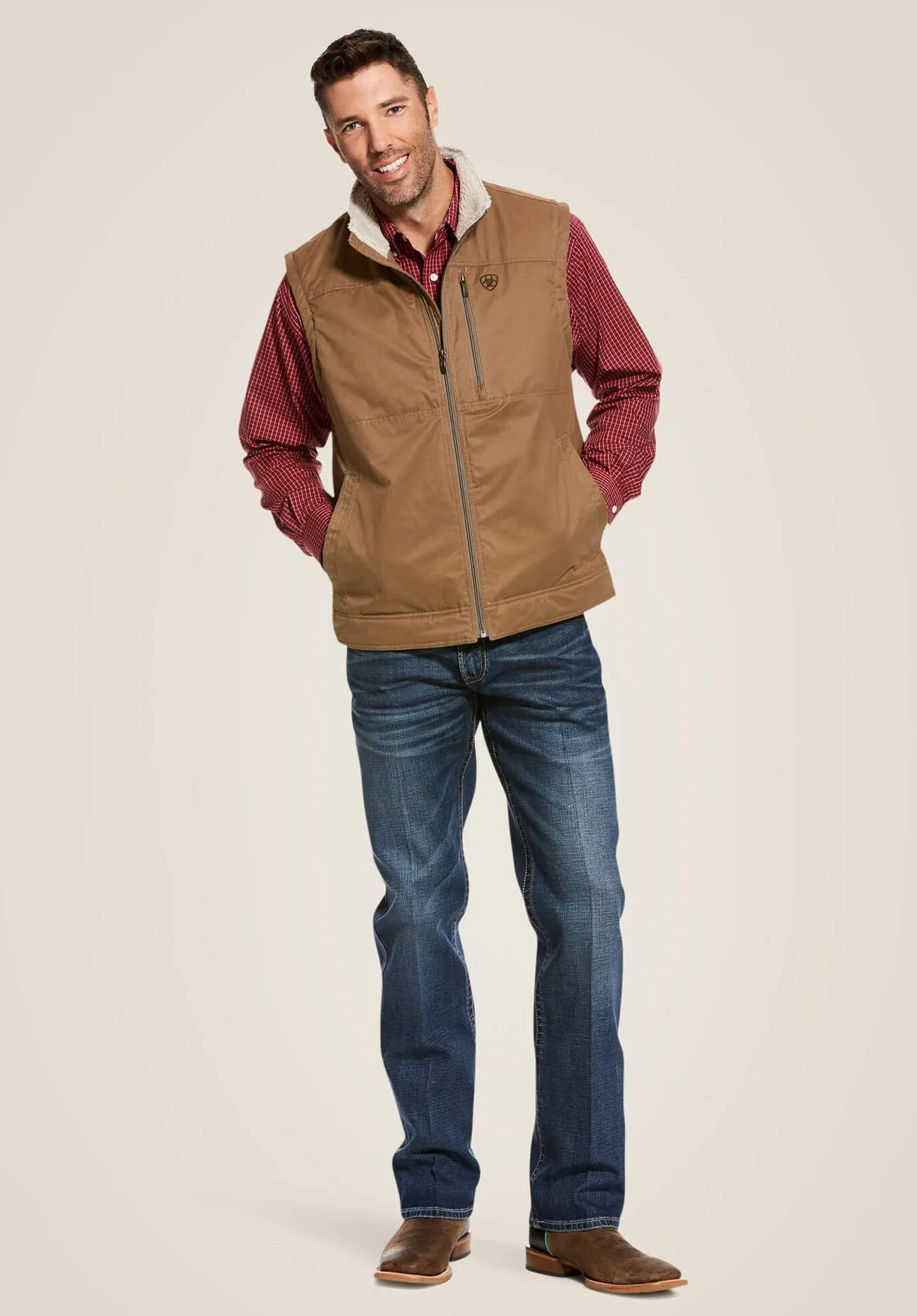 Men’s Ariat Grizzly Cub Canvas Insulated Vest
