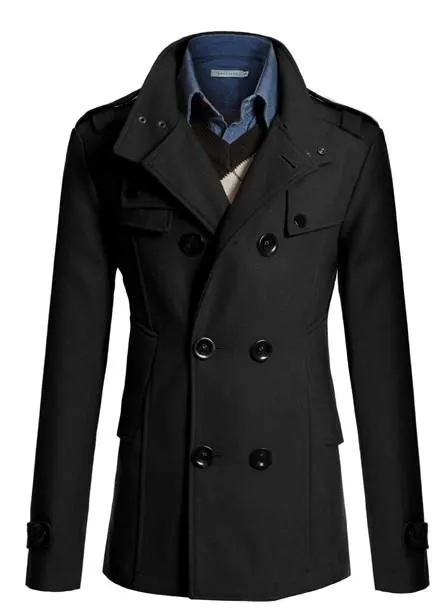 Men's Autumn Business Double Button Coat