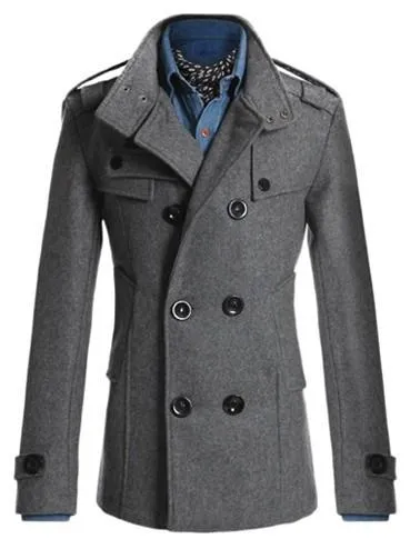 Men's Autumn Business Double Button Coat