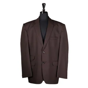 Men's Blazer Brown Striped Wool Jacket Sport Coat (48R)