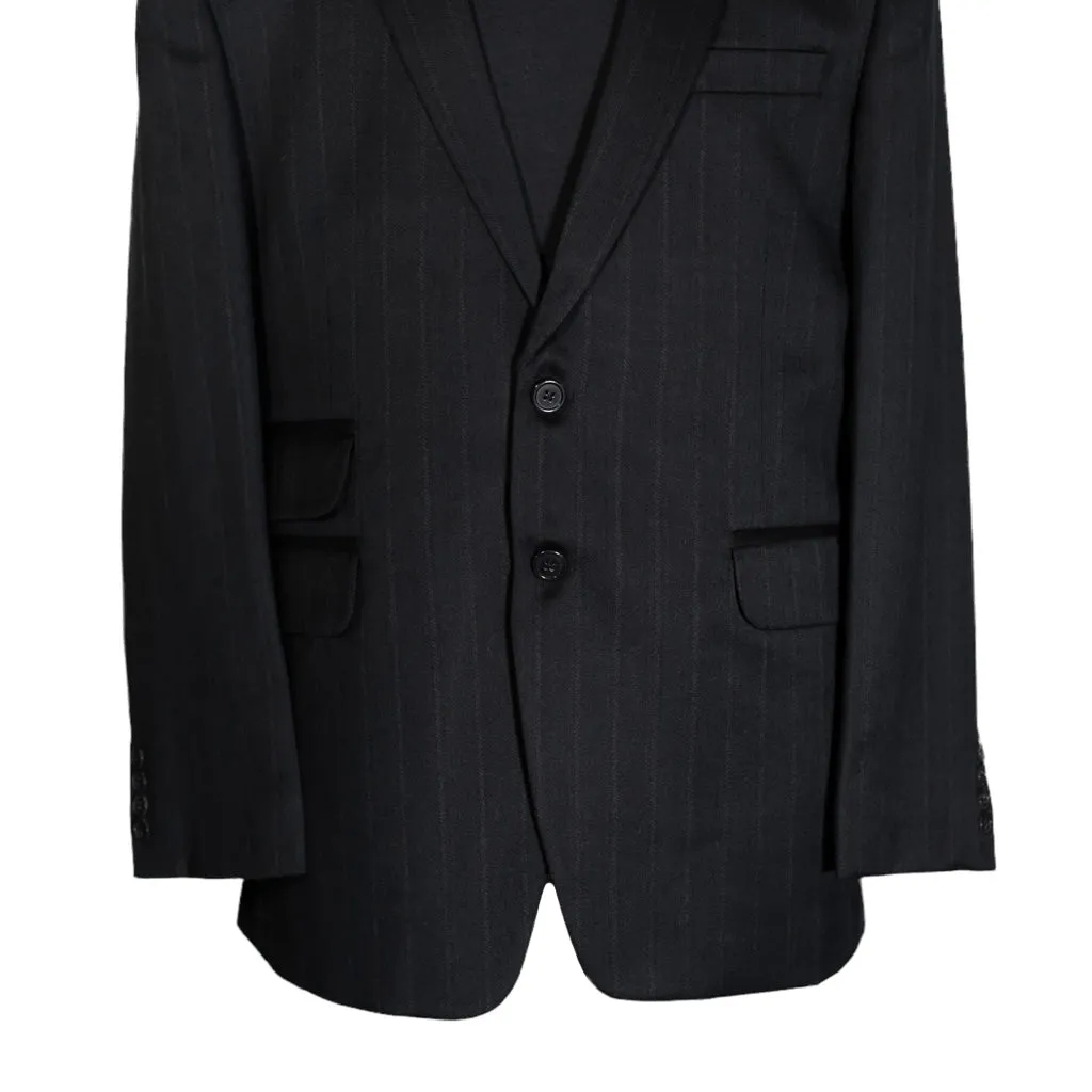 Men's Blazer Gray Striped Wool Formal Jacket Sport Coat (42R)