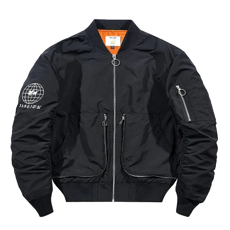Men's Cargo Jacket 2024 Spring Hunting Multi Pocket Windproof Waterproof Embroidered Coat Harajuku Street Men's Baseball Jacket