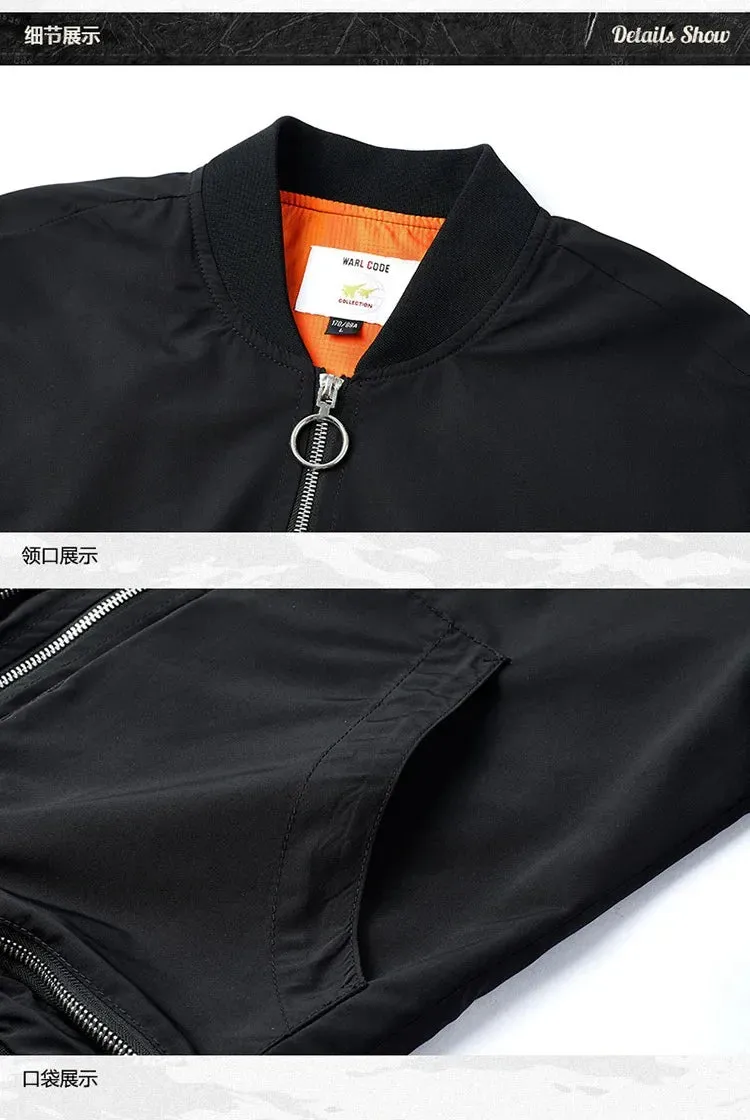Men's Cargo Jacket 2024 Spring Hunting Multi Pocket Windproof Waterproof Embroidered Coat Harajuku Street Men's Baseball Jacket