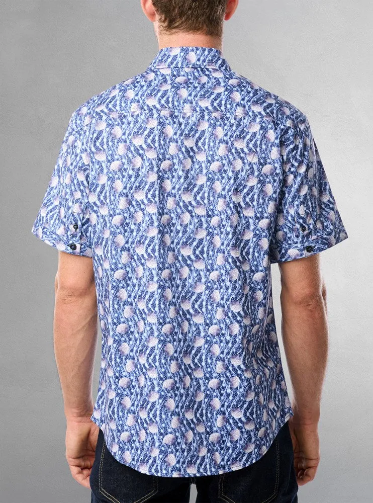 Men's casual short sleeve stretch shirt