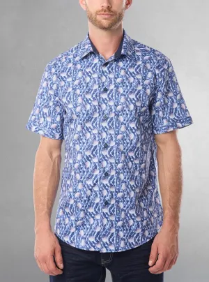 Men's casual short sleeve stretch shirt