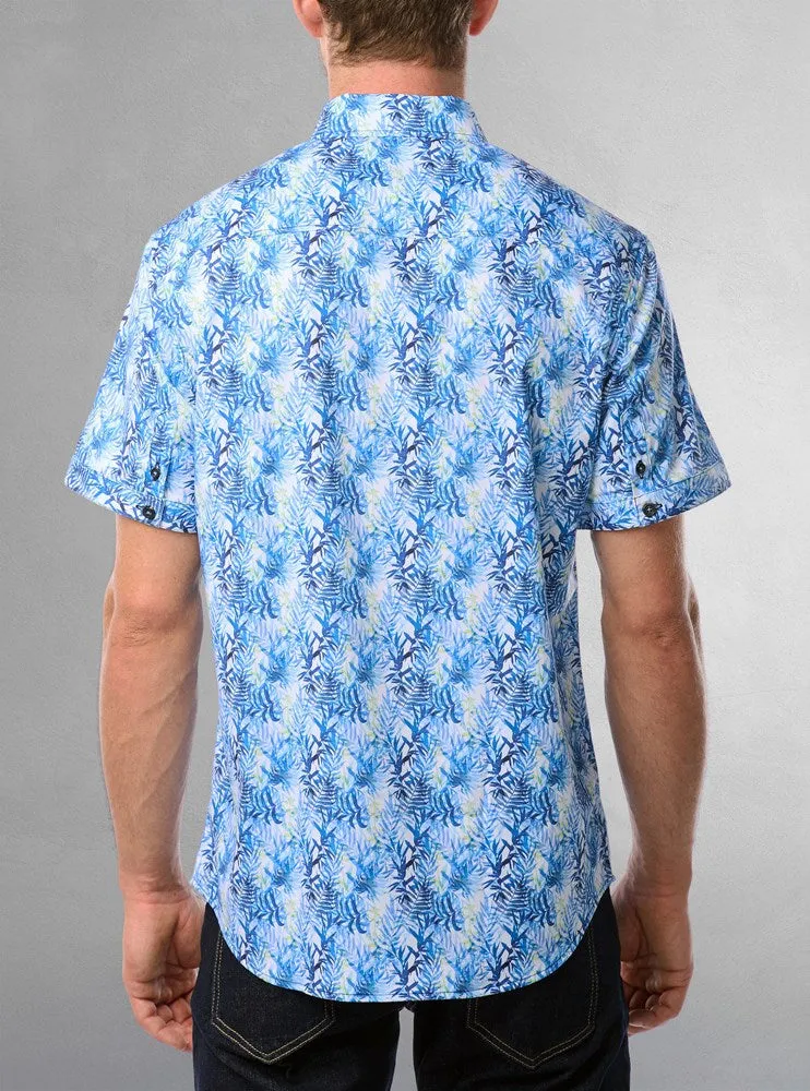 Men's casual short sleeve stretch shirt