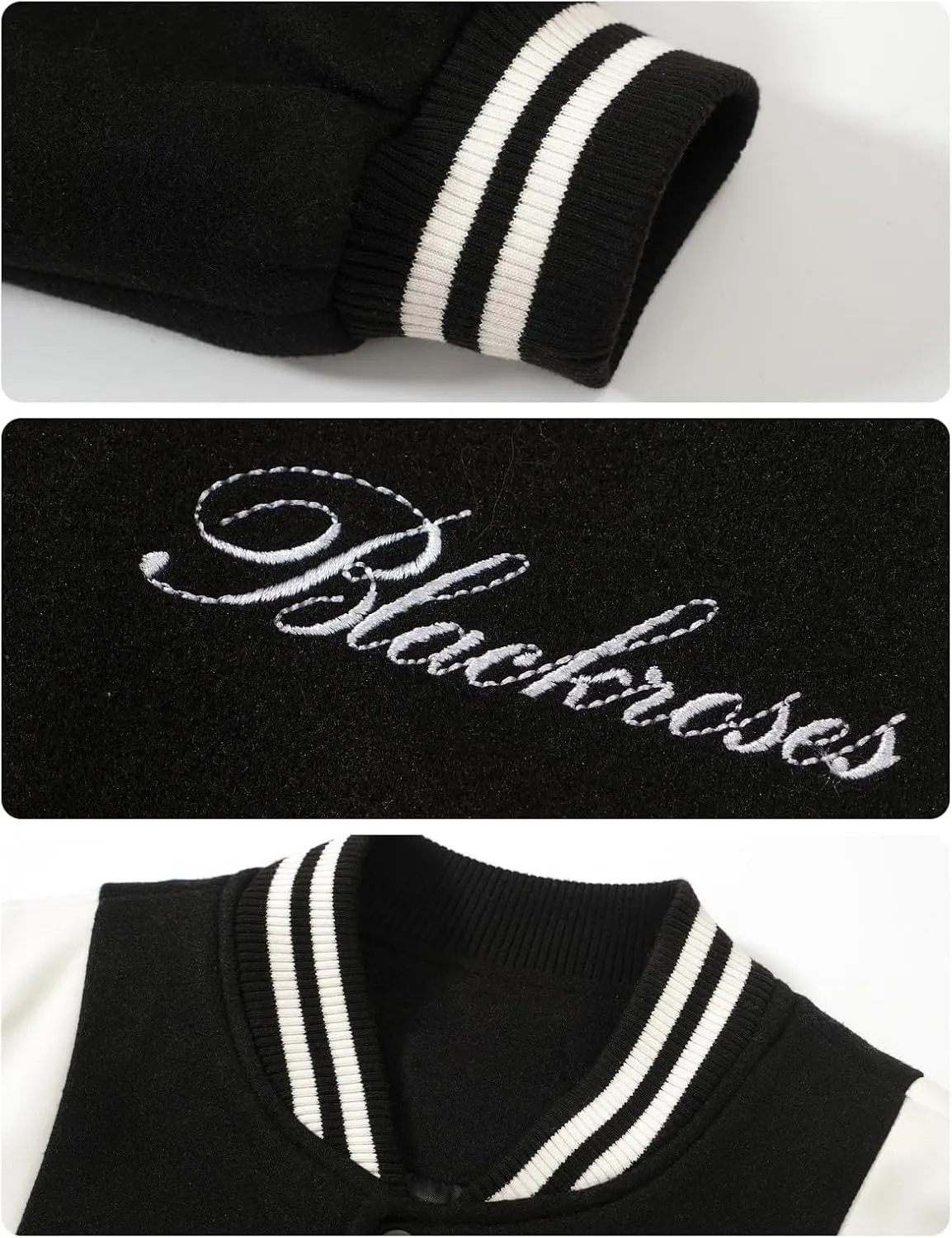 Men's Color Block Leather Letter Graphic Varsity Jackets Letterman Baseball Bomber Jackets Unisex Streetwear Coats