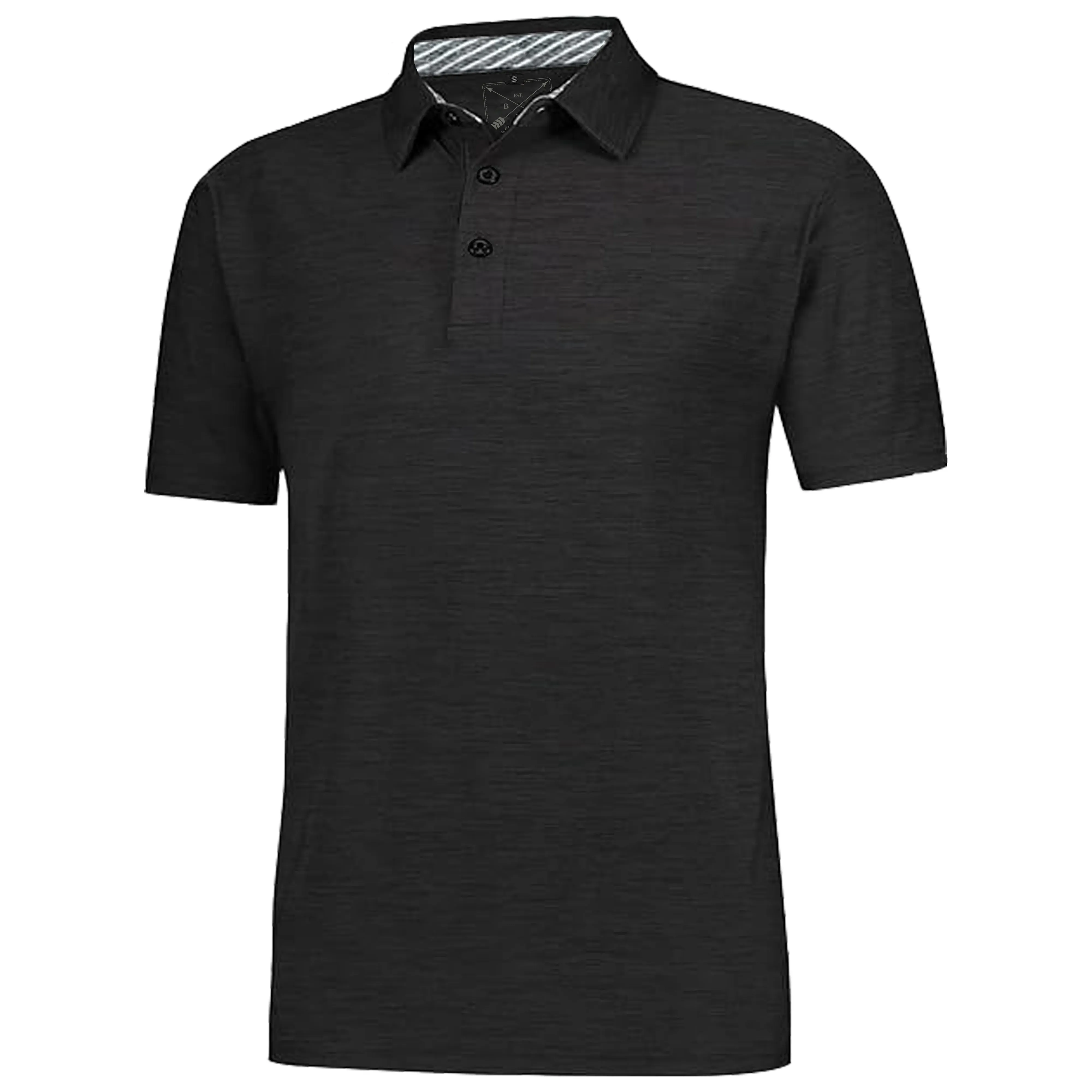 Men's Dry Fit Golf Polo - 2 Pack Charcoal & Red Marl