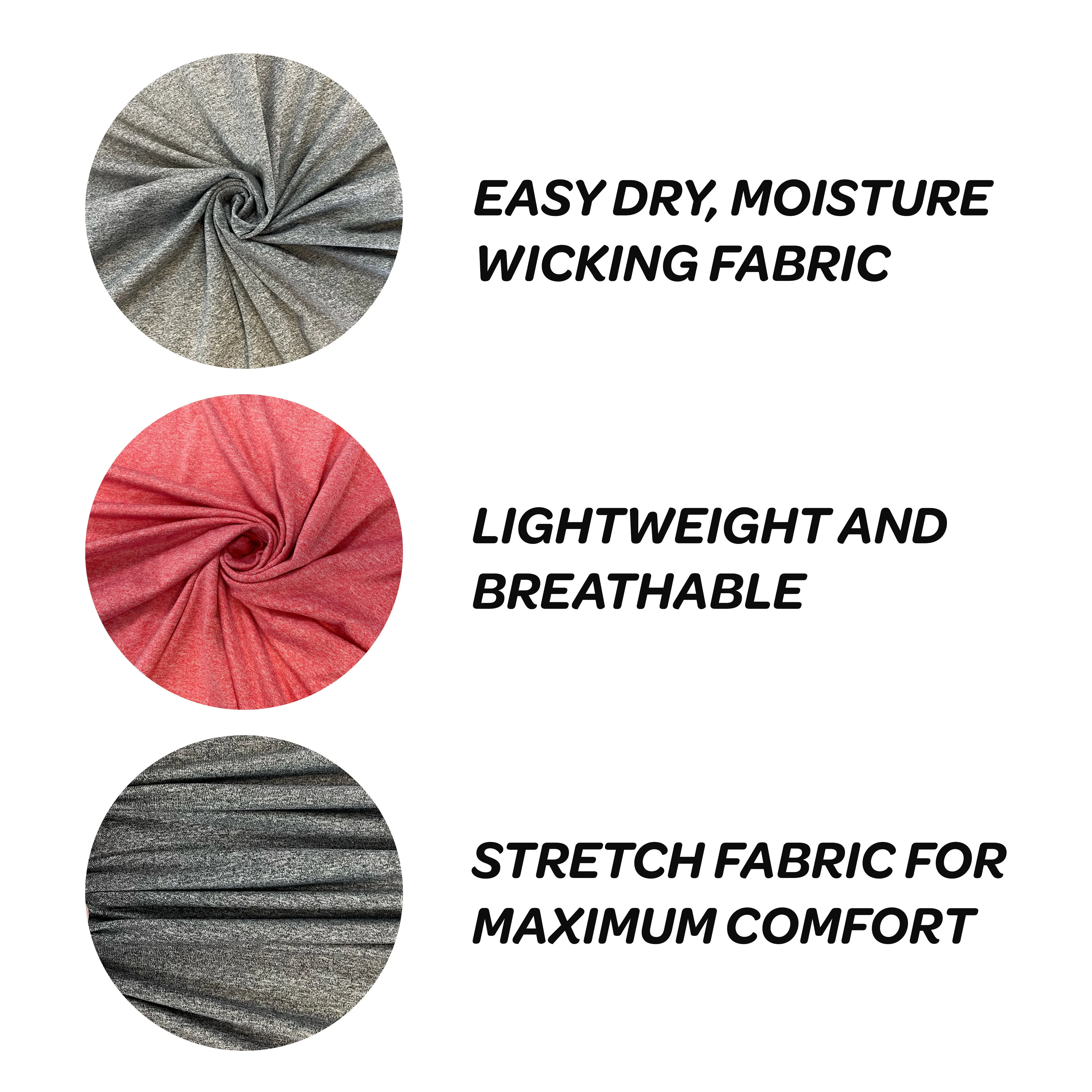 Men's Dry Fit Golf Polo - 2 Pack Charcoal & Red Marl