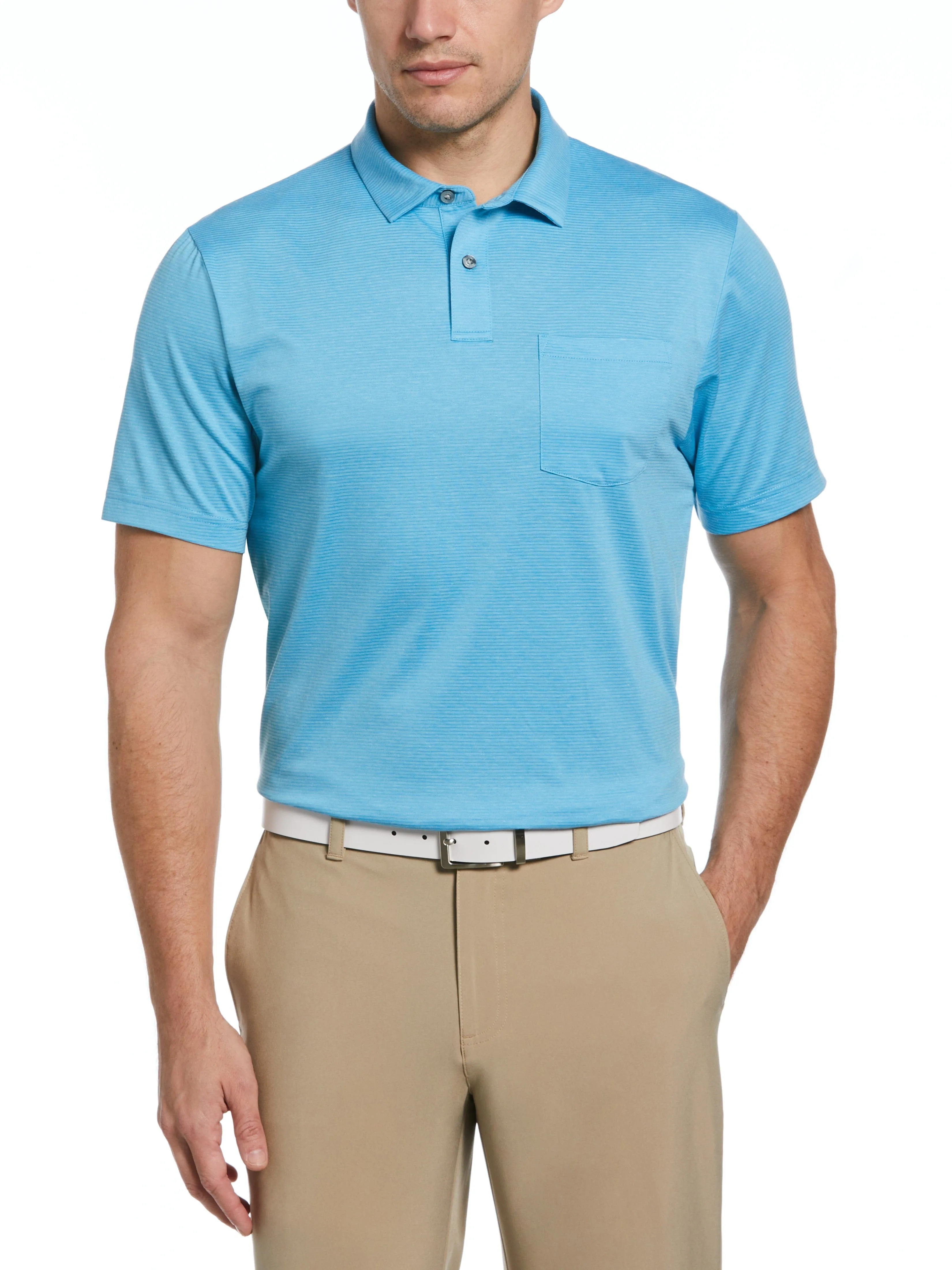Men's Fine Line Eco Golf Polo with Pocket