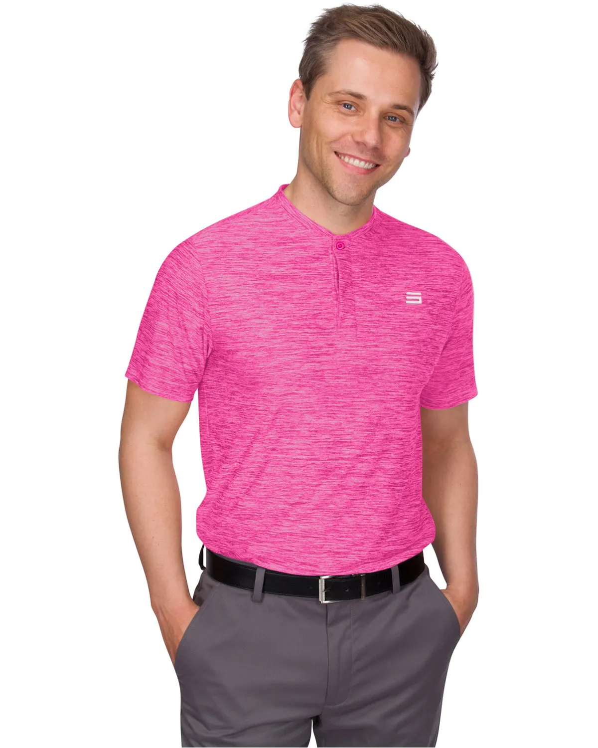 Men's Quick-Dry Collarless Golf Polos