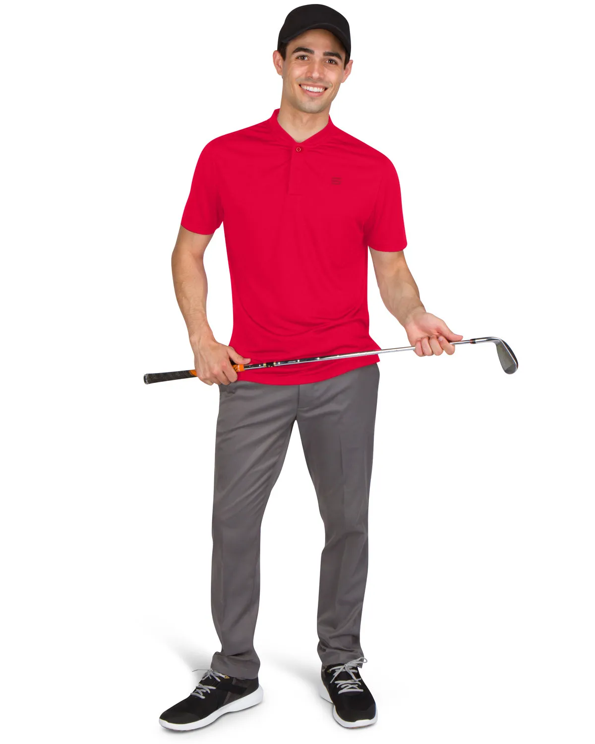 Men's Quick-Dry Collarless Golf Polos