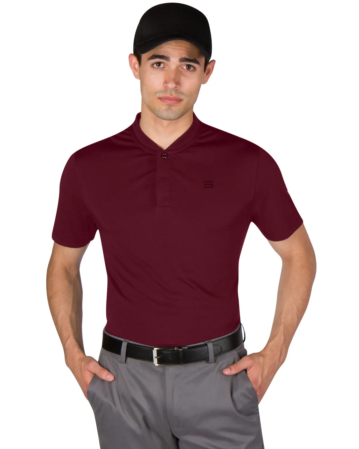 Men's Quick-Dry Collarless Golf Polos