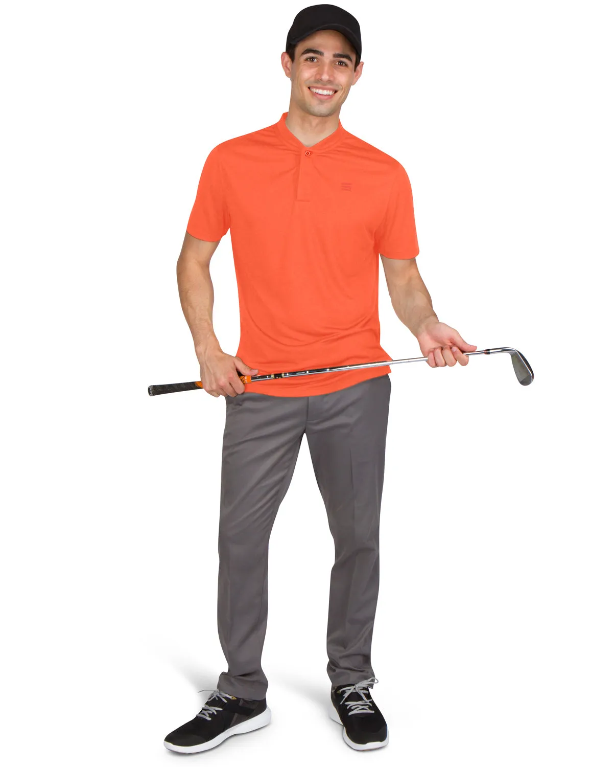 Men's Quick-Dry Collarless Golf Polos