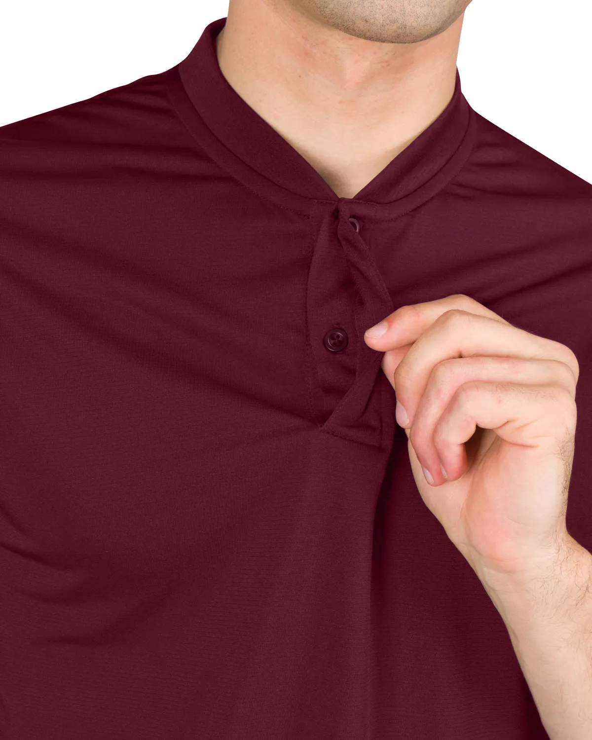 Men's Quick-Dry Collarless Golf Polos