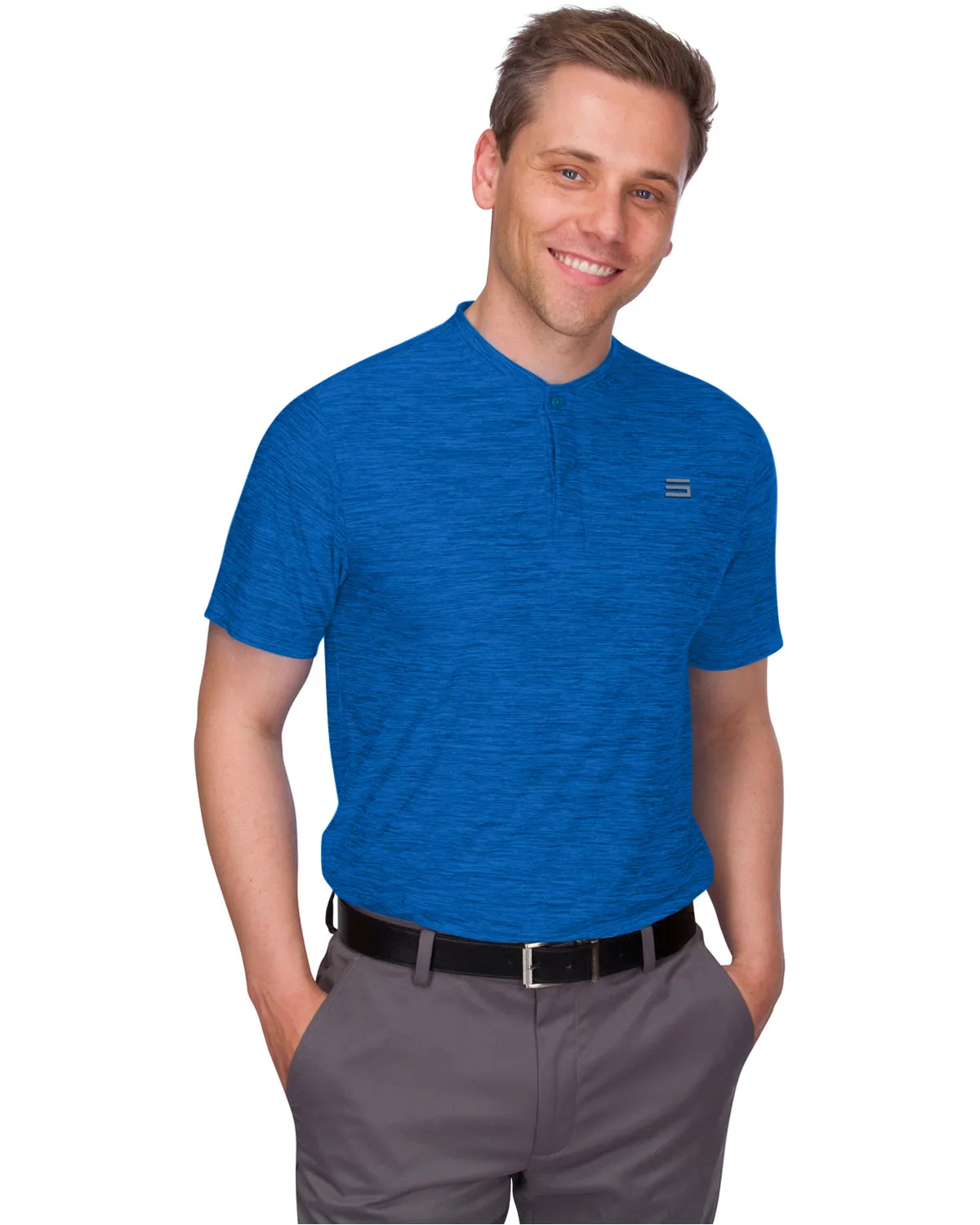 Men's Quick-Dry Collarless Golf Polos