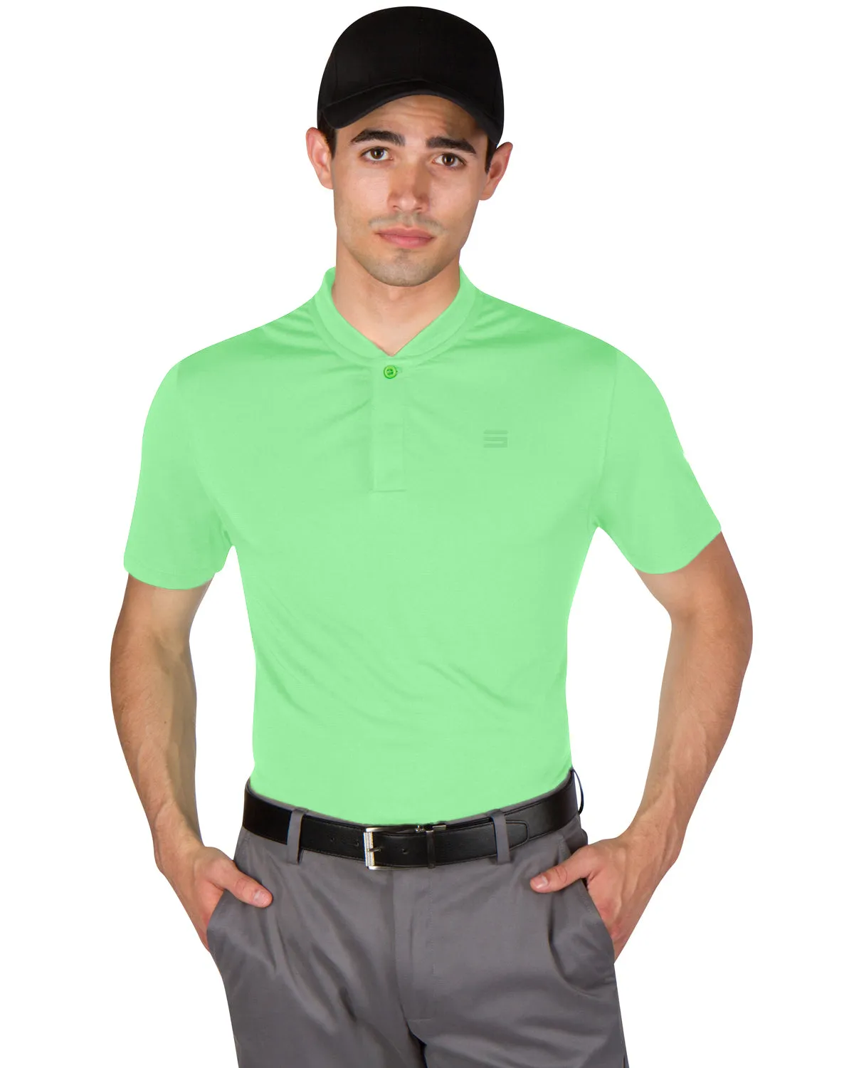 Men's Quick-Dry Collarless Golf Polos
