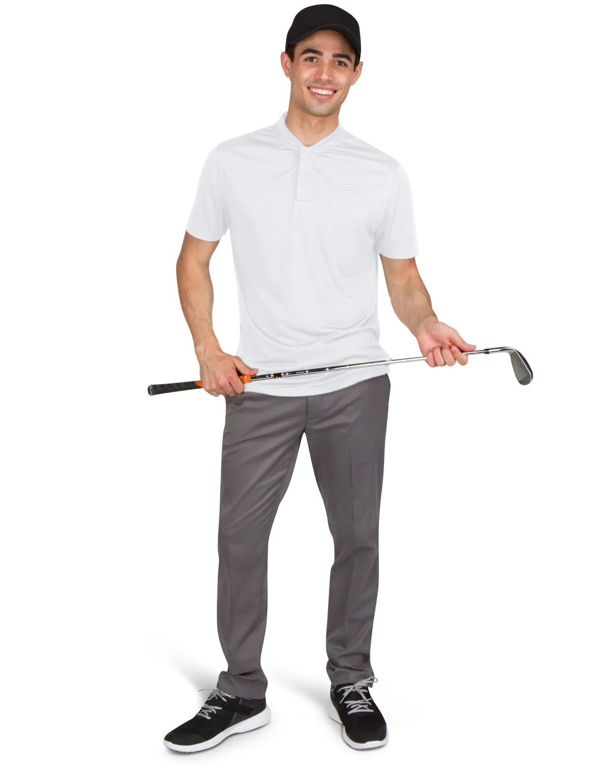 Men's Quick-Dry Collarless Golf Polos