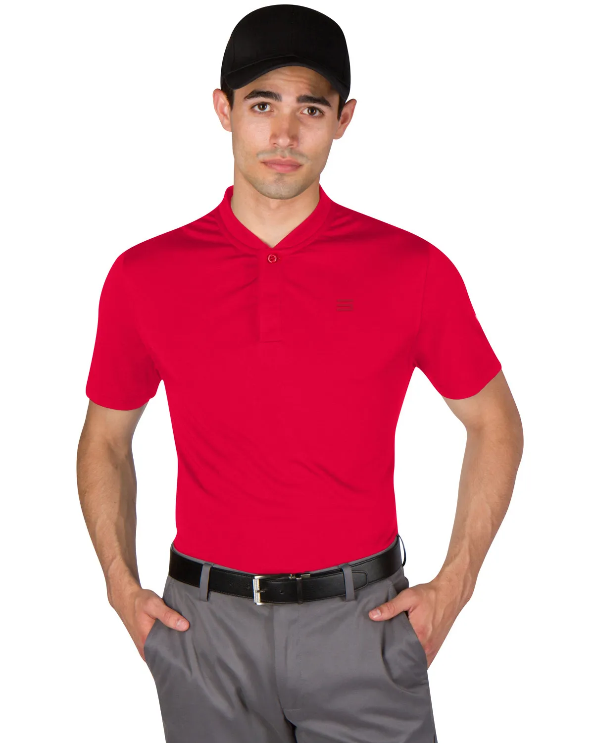Men's Quick-Dry Collarless Golf Polos