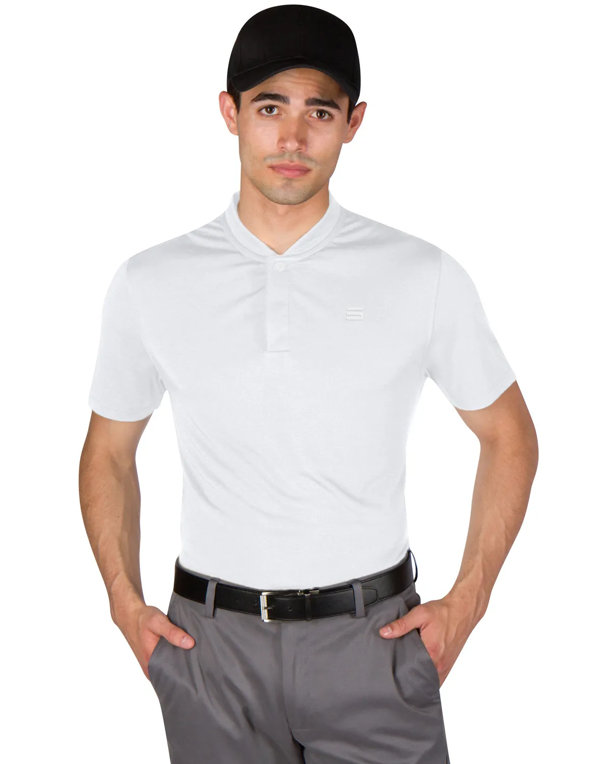 Men's Quick-Dry Collarless Golf Polos