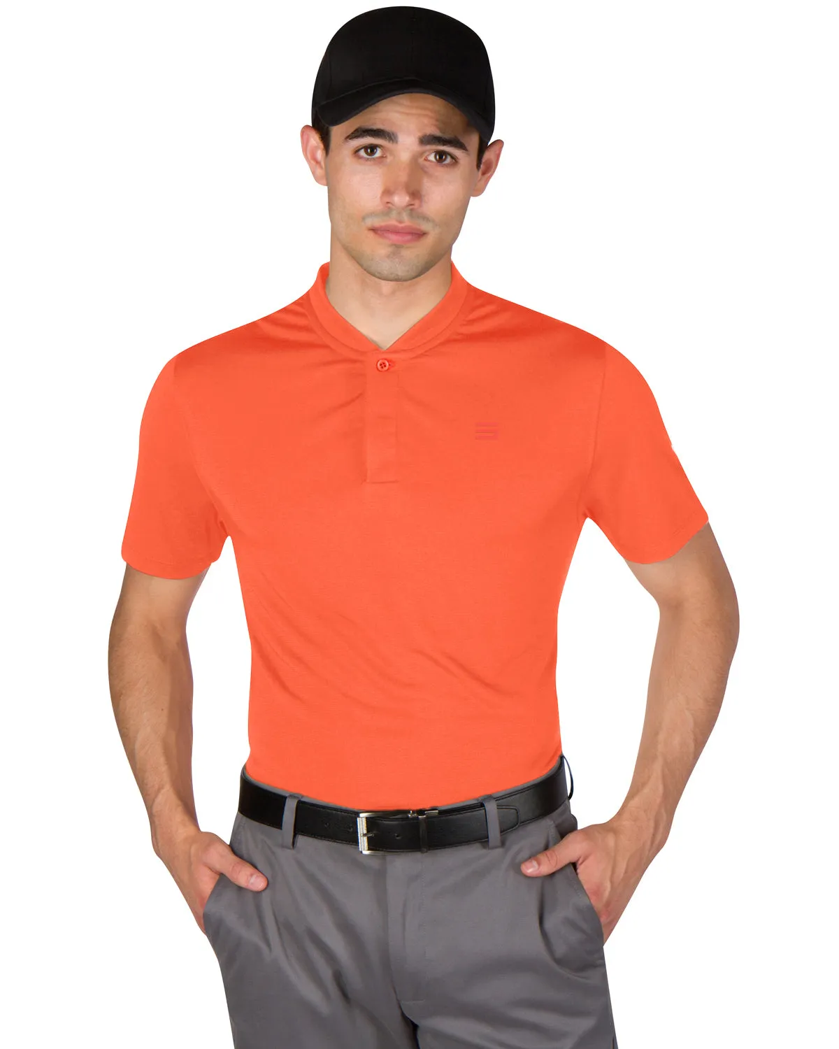 Men's Quick-Dry Collarless Golf Polos