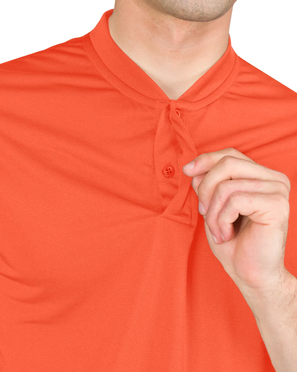 Men's Quick-Dry Collarless Golf Polos
