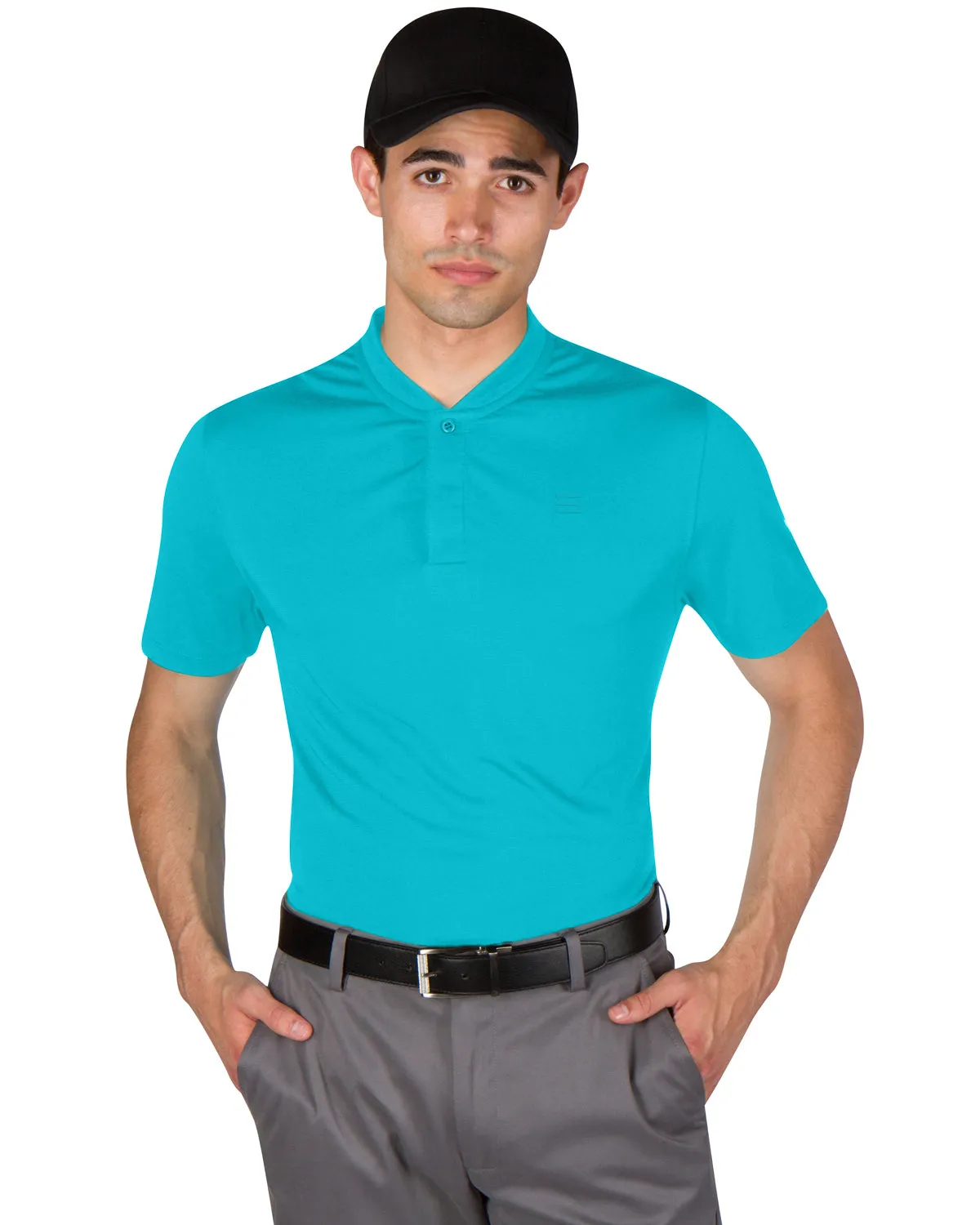 Men's Quick-Dry Collarless Golf Polos