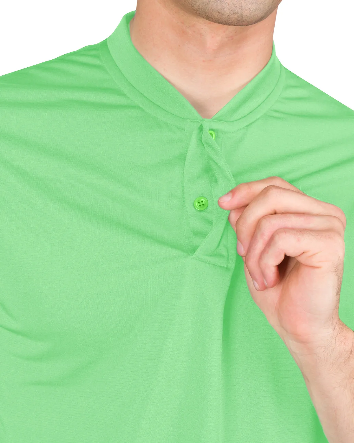 Men's Quick-Dry Collarless Golf Polos